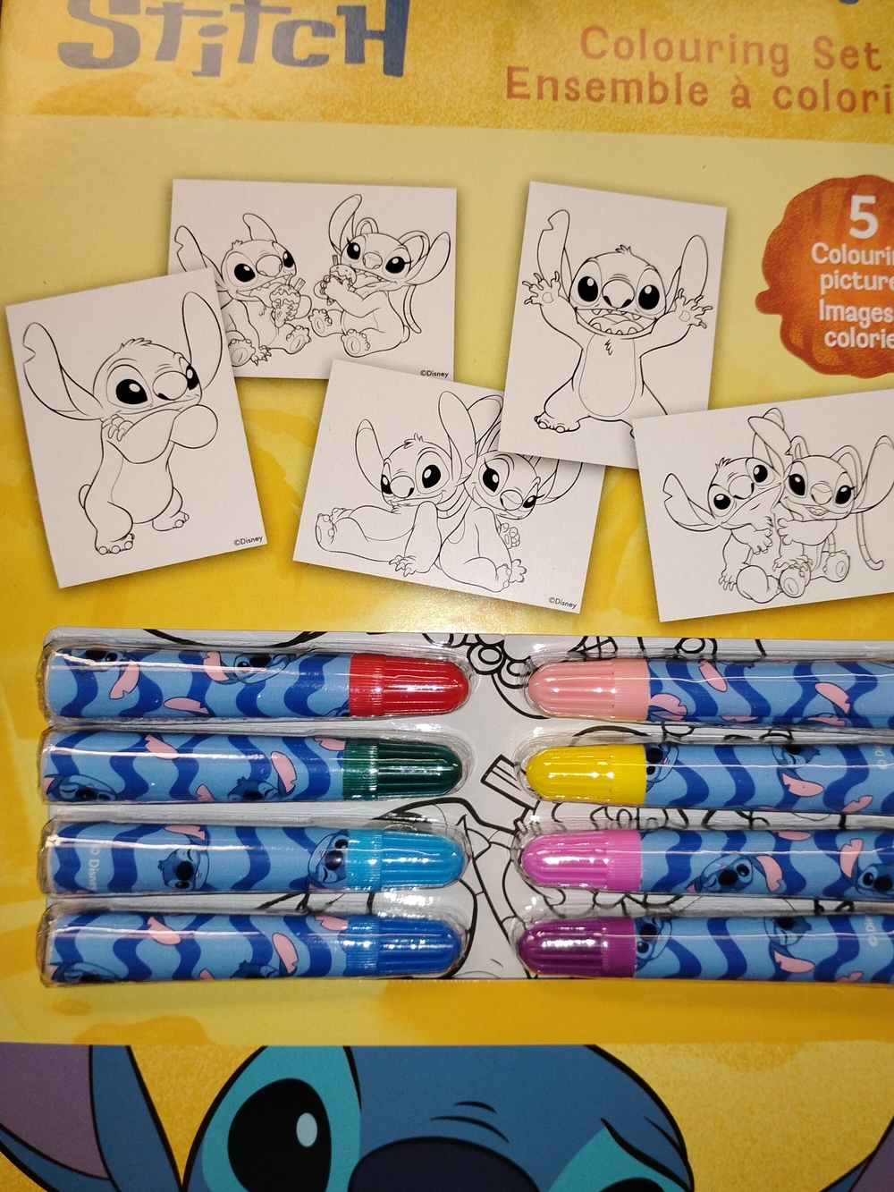 Disney Stitch Colouring Pages & Marker Set - Multicolor